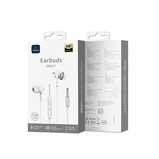 WiWU EB317 Stereo Wired Earbuds 3.5mm