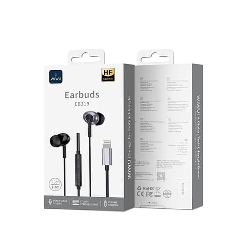 WiWU EB319 Stereo Wired Lightning Earbuds