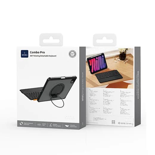 WiWU MK-007 360 Rotating Detachable Keyboard for Pad 2025/2024 Air 13"Pro 12.9" (2018~2022)