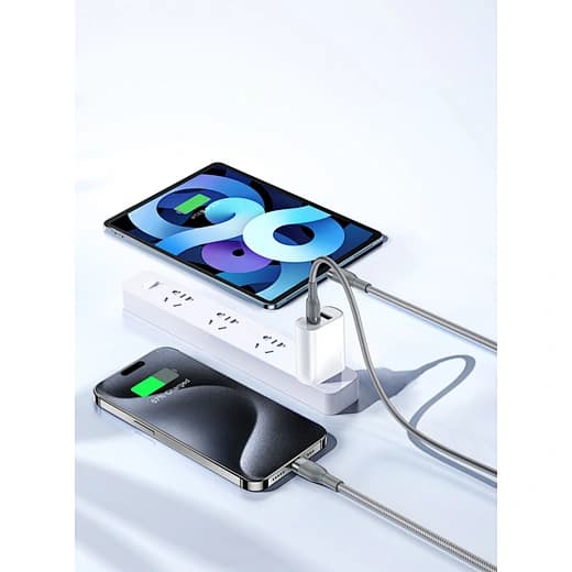 WiWU Wi-C029 Concise 100W 2 in 1 Fast Charging Cable - Black