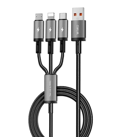 3-in-1 Multi Charging Cable USB to Micro USB, Lightning, USB-C