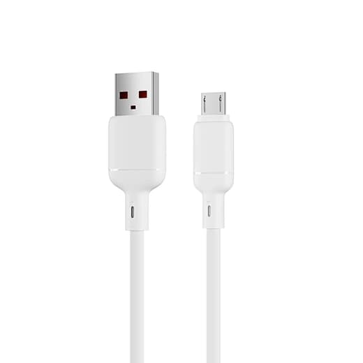 White USB to Micro USB Charging Cable