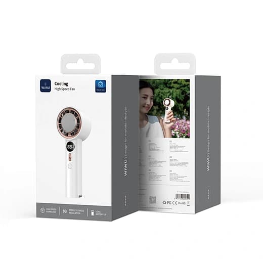 Portable Handheld Fan with Digital Display