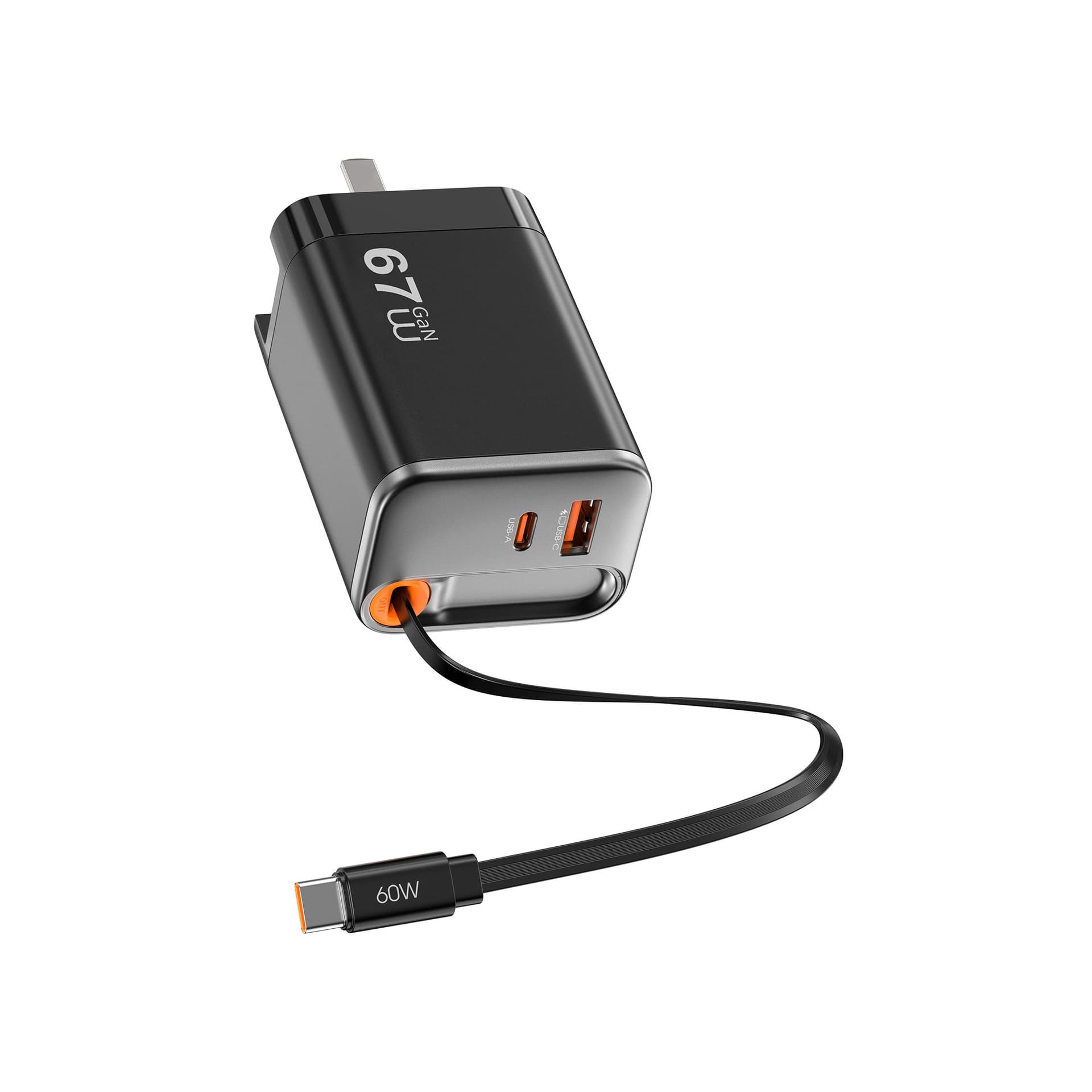 67W GaN USB-C Fast Charger with 60W Cable