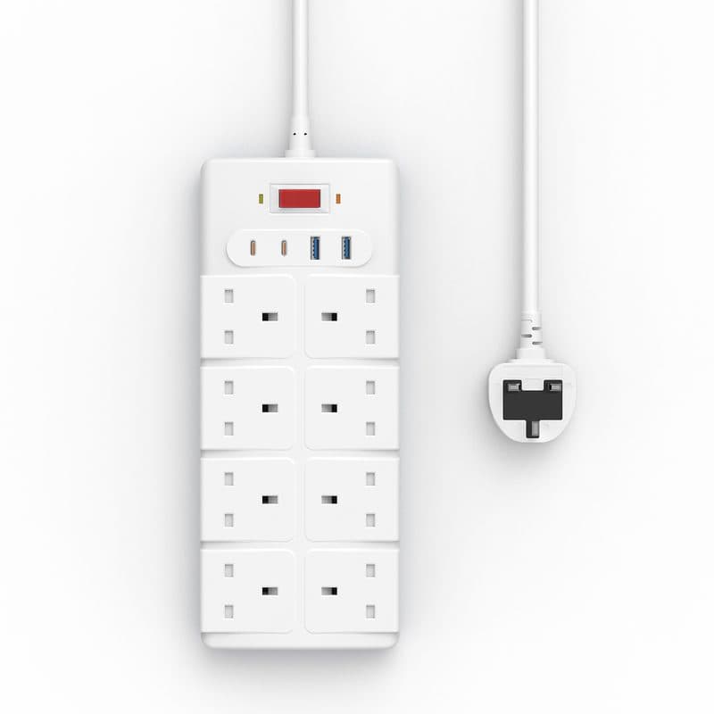 UK Power Strip with USB Ports