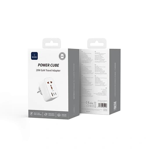 WiWU WI-UA007 Power Cube 20W GaN Travel Adapter