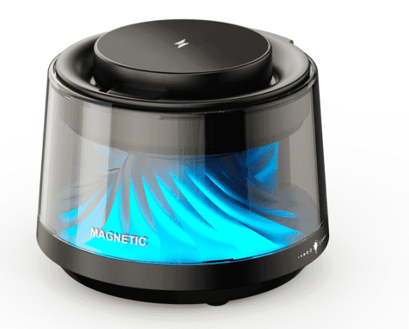 WiWU Wi-W039 Wireless Charger 5 in 1 with Ambient Light & Speaker - Black