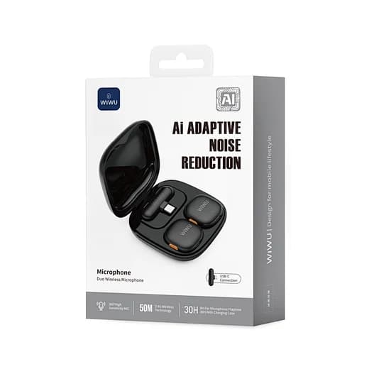 WiWU Wi-WM006 Duo Wireless Microphone - Black