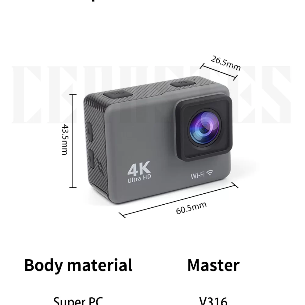 CERASTES Action Camera 4K60FPS WiFi Anti-shake Action Camera With Remote Control Screen Waterproof Sport Camera drive recorder - Image 5