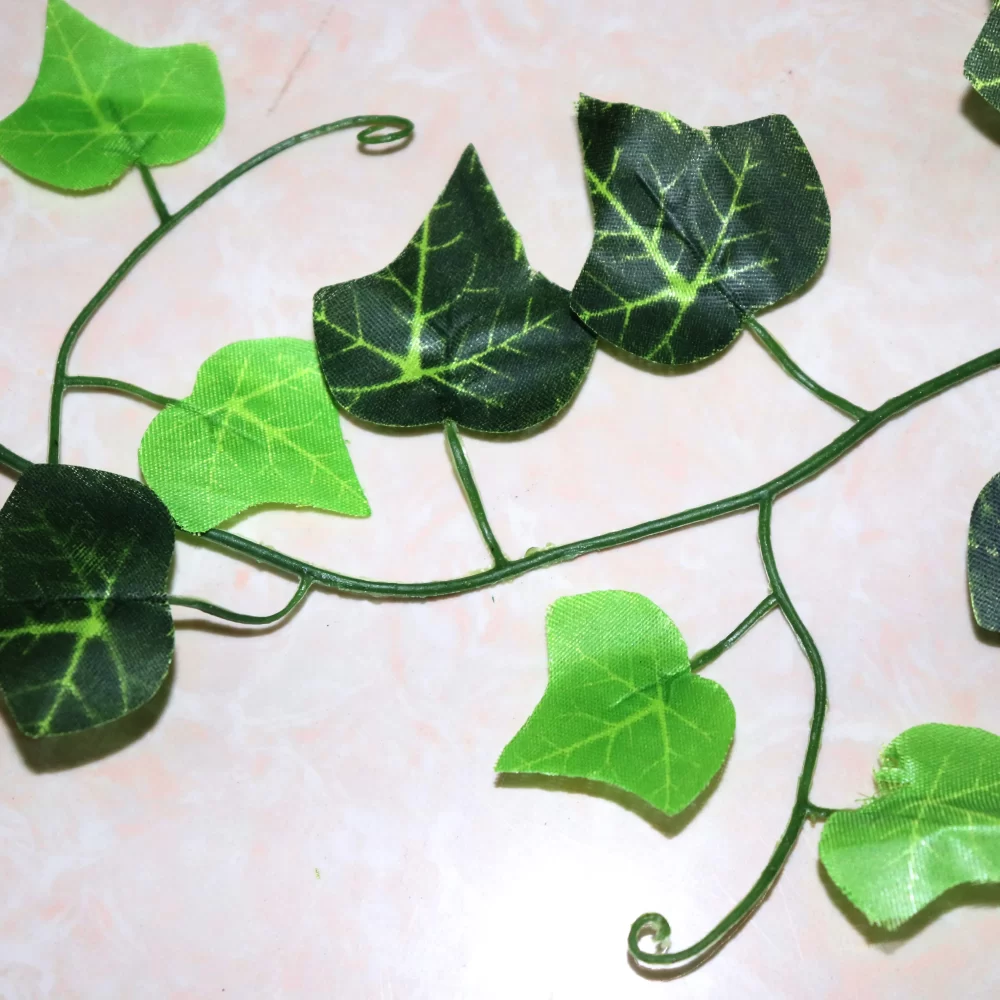 100pcs Leaf 1 piece 2.4M Home Decor Artificial Ivy Leaf Garland Plants Vine Fake Foliage Flowers Creeper Green Ivy Wreath - Image 2