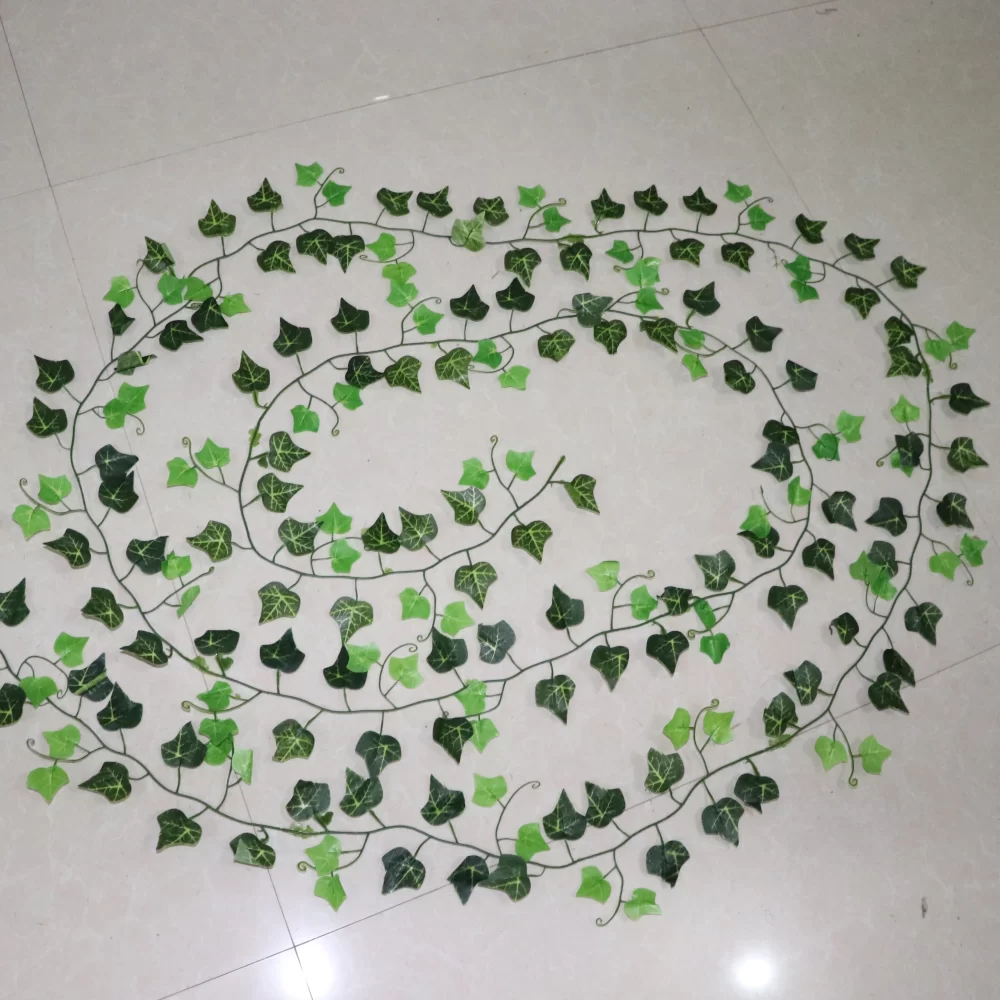 100pcs Leaf 1 piece 2.4M Home Decor Artificial Ivy Leaf Garland Plants Vine Fake Foliage Flowers Creeper Green Ivy Wreath - Image 3