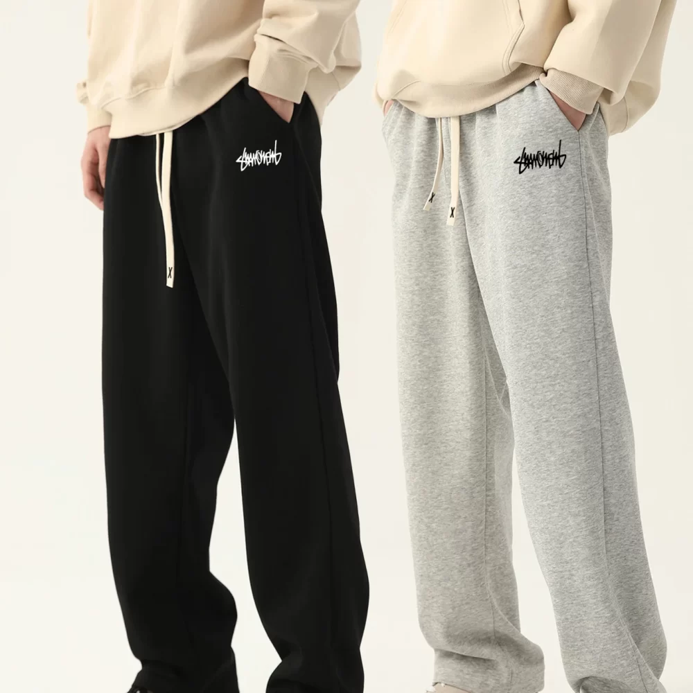 Men's jogging pants baggy pants neutral breathable baggy outdoor pants fashion design jogging pants 2024 new sweatpants