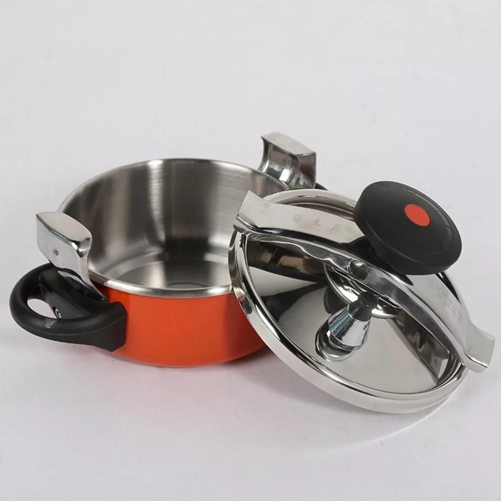 2L Stainless Steel Household Cross Beam Pressure Cooker Soup Dual Purpose Gas Induction Cooking Universal Mini Pressure Cooker - Image 5