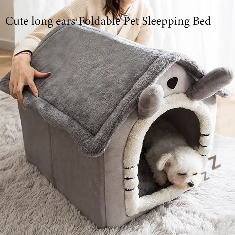 Cat /Dog bed Foldable Pet Sleepping Bed removable and washable cat house kennel for dog house indoor cat nest - Image 2