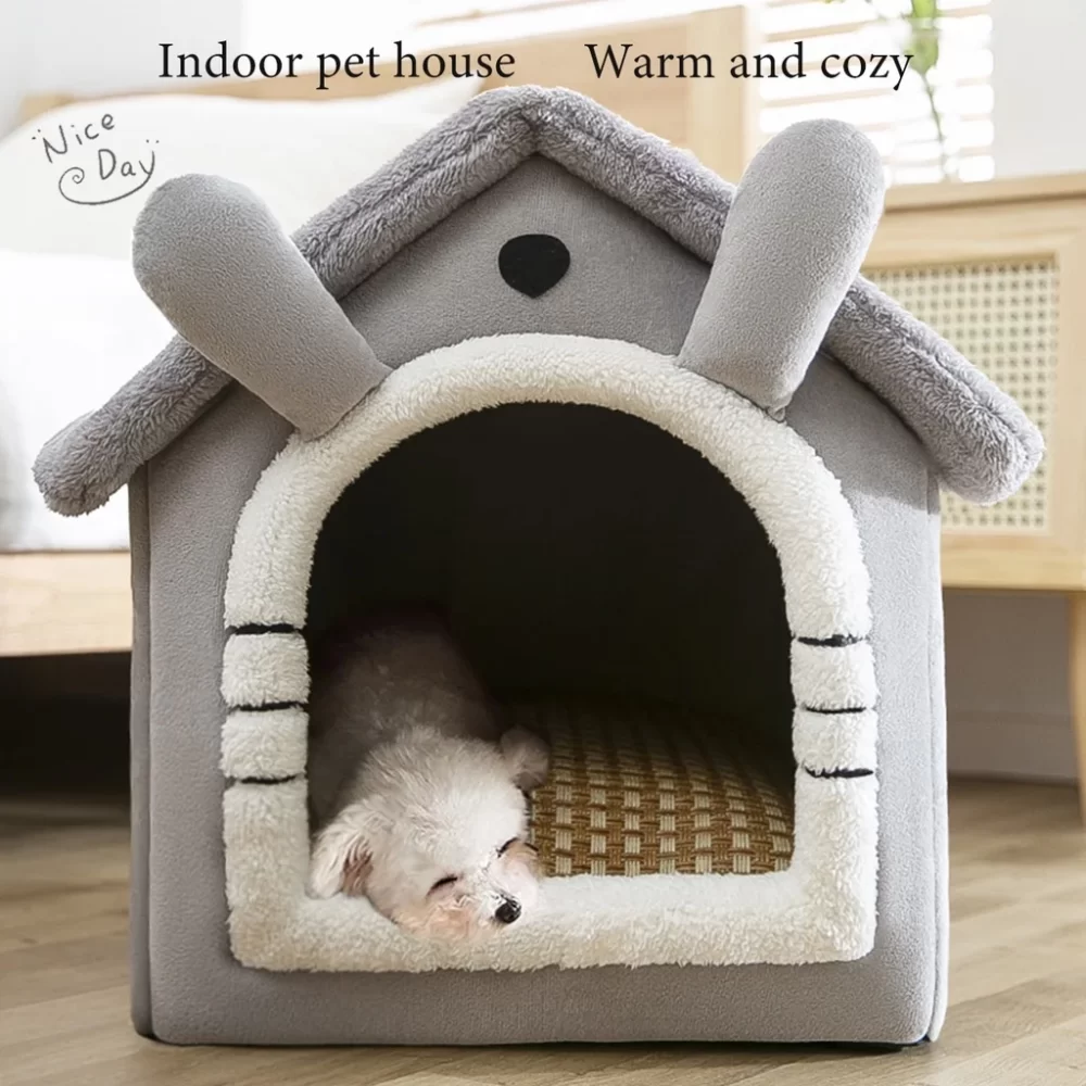 Cat /Dog bed Foldable Pet Sleepping Bed removable and washable cat house kennel for dog house indoor cat nest - Image 3