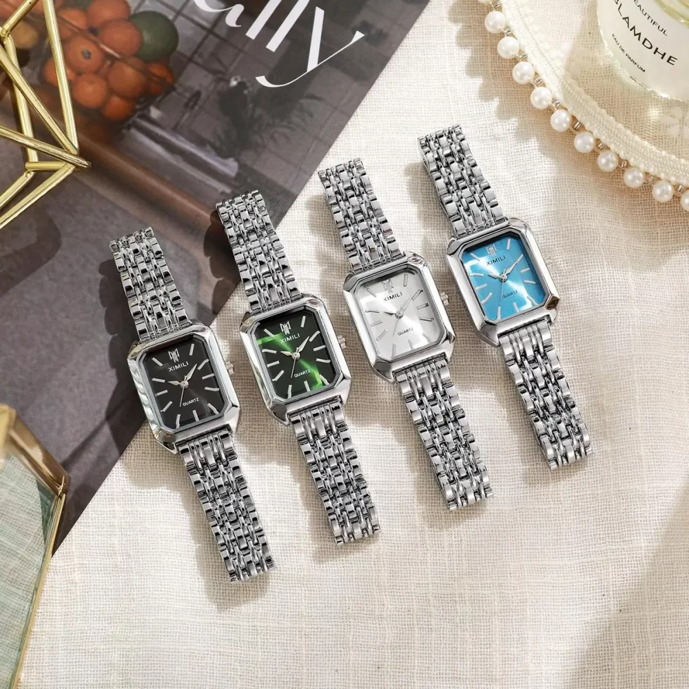 Fashionable Classic Five Bead Bracelet Watch Square Women's Fashion Watch Goddess Essential - Image 2