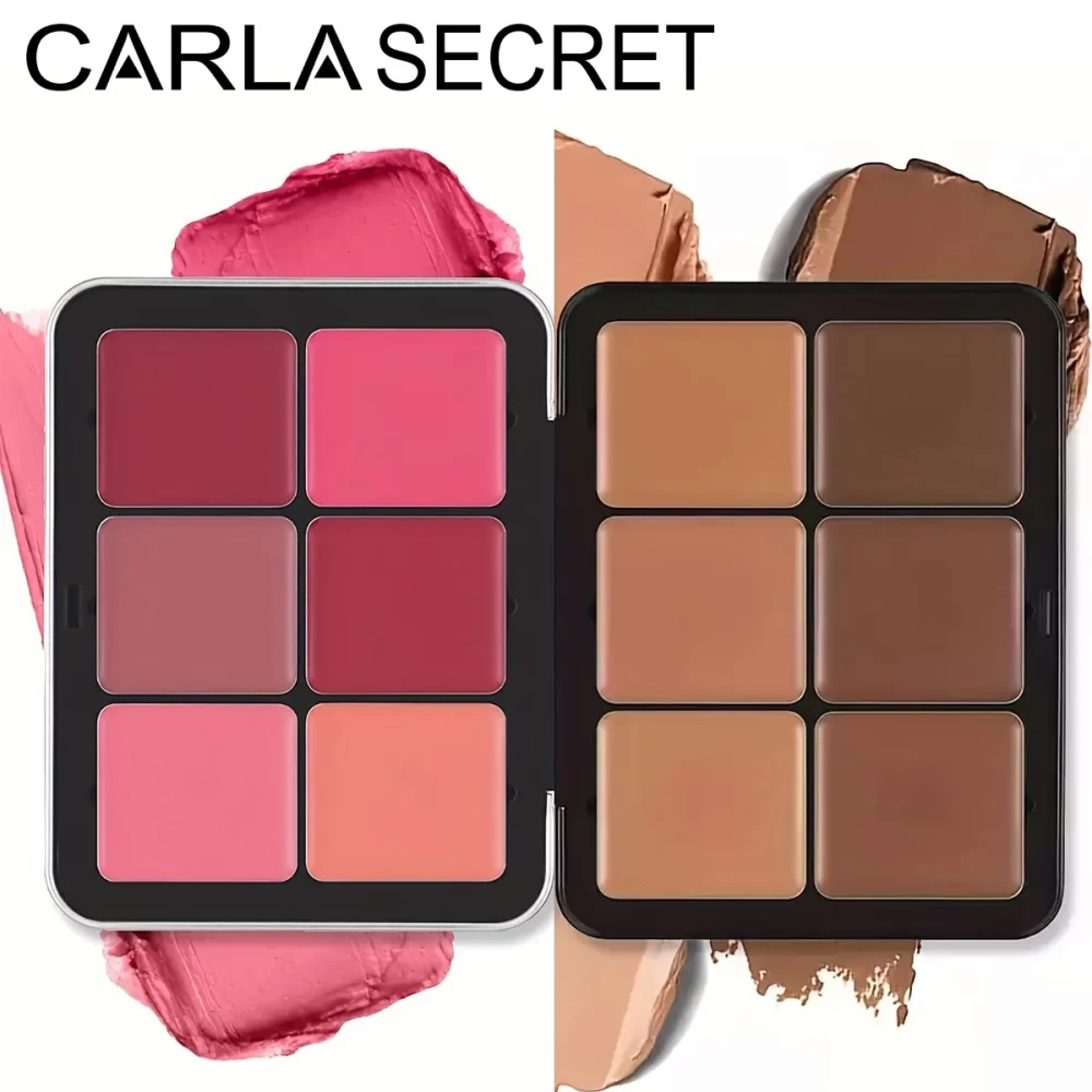 12-color iron box concealer blush cream matte highlight contour makeup all-in-one palette - Image 3