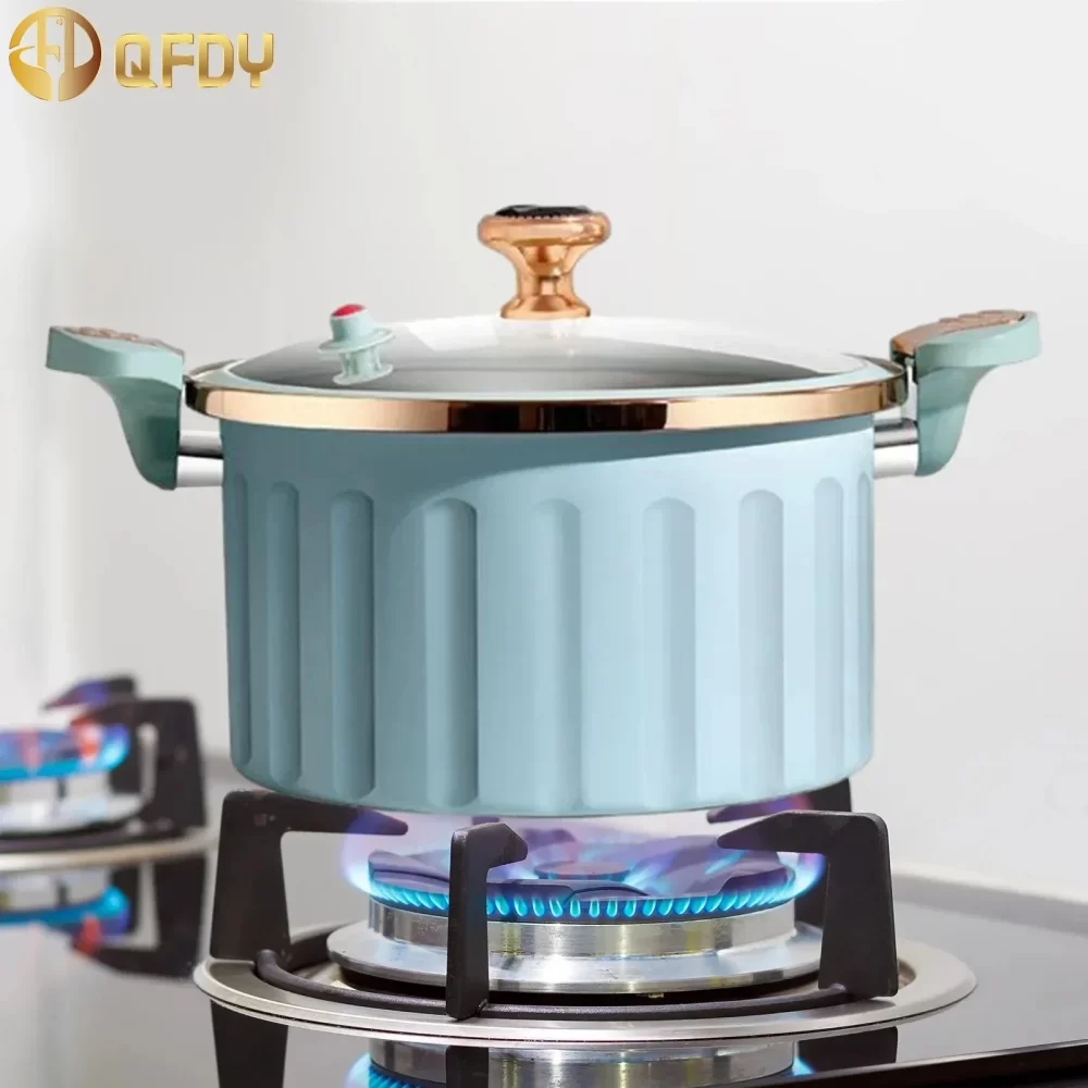 8L Micro Pressure Pot High Capacity Korean Vacuum Multifunctional Stewing Boiling Pot Double Ear Stewing Pot Non-Stick Soup Pat - Image 6