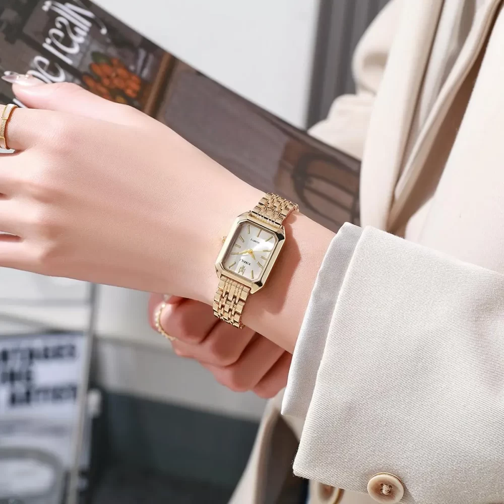 Fashionable Classic Five Bead Bracelet Watch Square Women's Fashion Watch Goddess Essential - Image 4