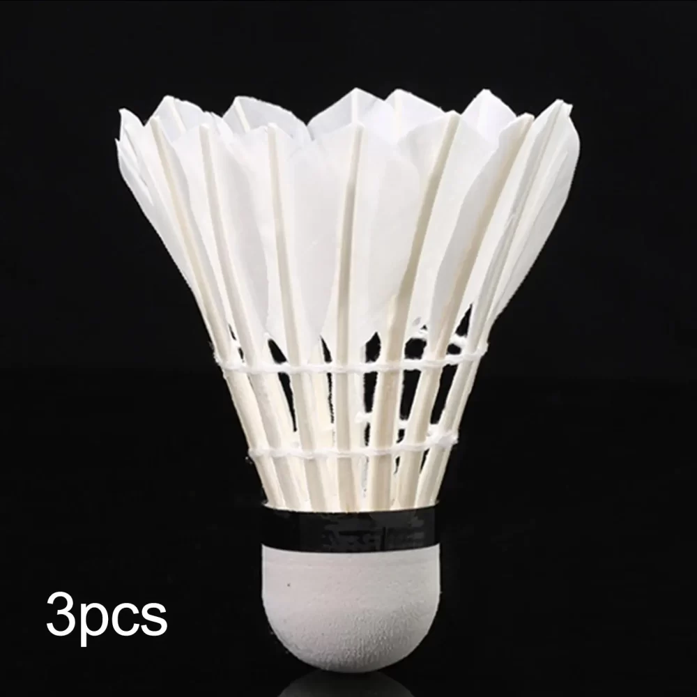 3x Badminton Shuttlecocks Professional White High Speed Duck Feather Badminton Ball for Game Training Sport Practice Youth - Image 2