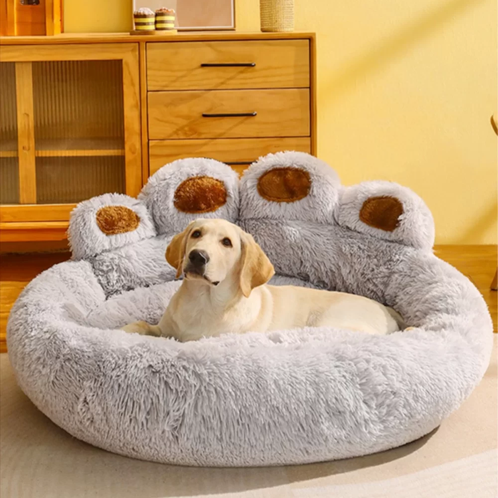 Fluffy Dog Bed Large Pet Products Dogs Beds Small Sofa Baskets Pets Kennel Mat Puppy Cats Supplies Basket Blanket Accessories - Image 3