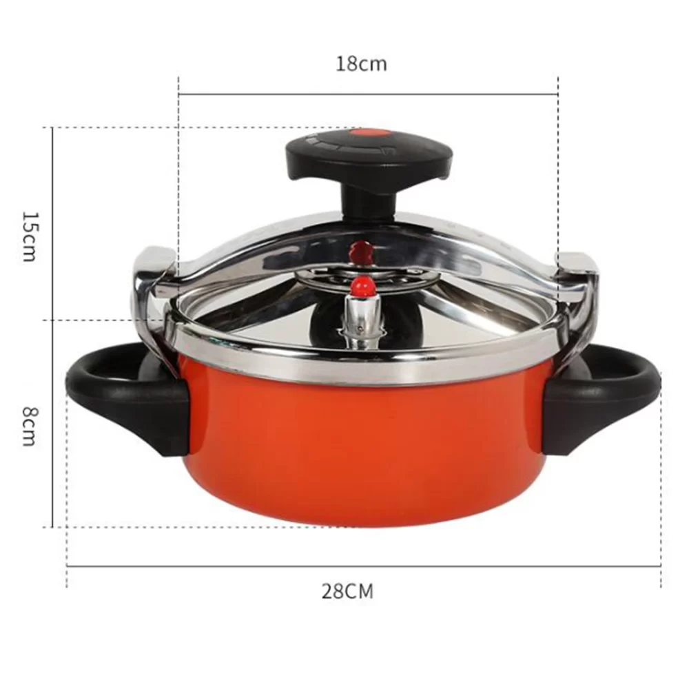 2L Stainless Steel Household Cross Beam Pressure Cooker Soup Dual Purpose Gas Induction Cooking Universal Mini Pressure Cooker - Image 6