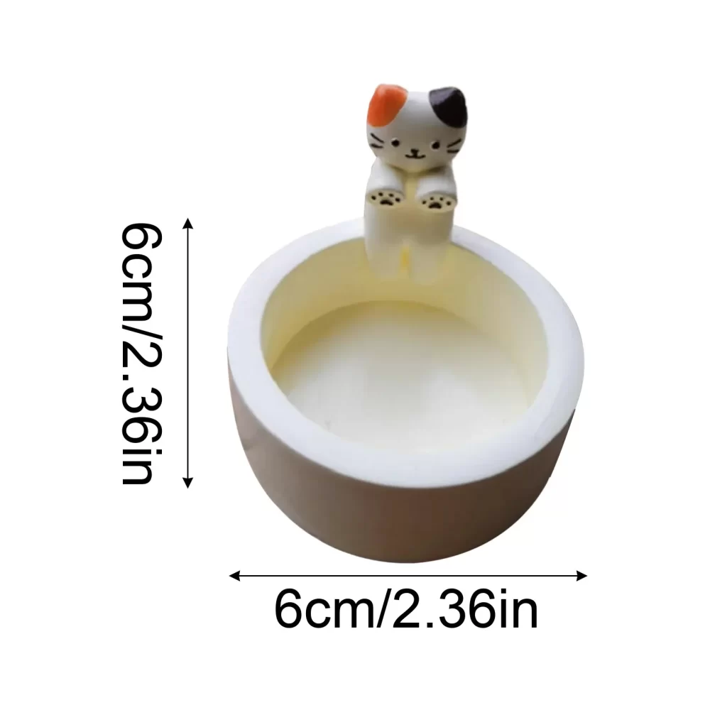 Cute Cat Candlestick Creative Aromatherapy Candle Holder Desktop Decoration Birthday Gift Ornament - Image 6