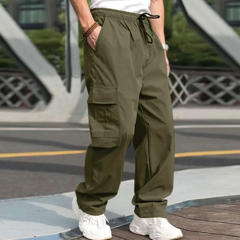 Autumn new multi pocket workwear pants, men's pants, straight tube multifunctional men's casual pants, oversized men's pants - Image 5