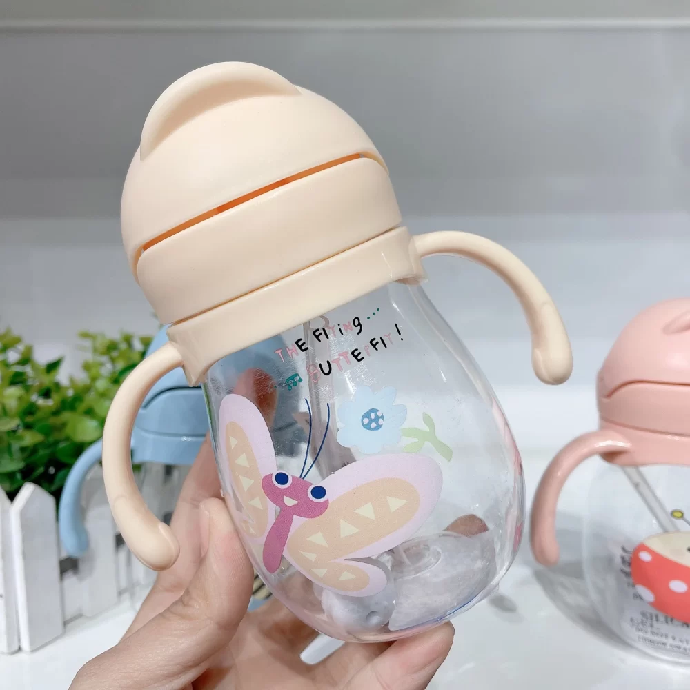 Baby Water Cup Straw Cute Anti-Choking Kindergarten Children Water Cup With Gravity Ball Duckbill Cup Infant Drinking Cup - Image 3