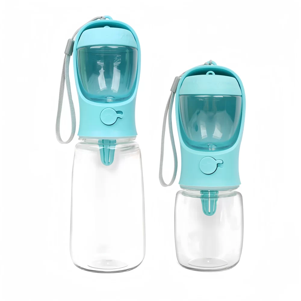 Dog Cat Portable Feeding and Watering Supplies Portable Food Grade Material Dog Travel Pet Water Cup Bottle With Food Dispenser - Image 5