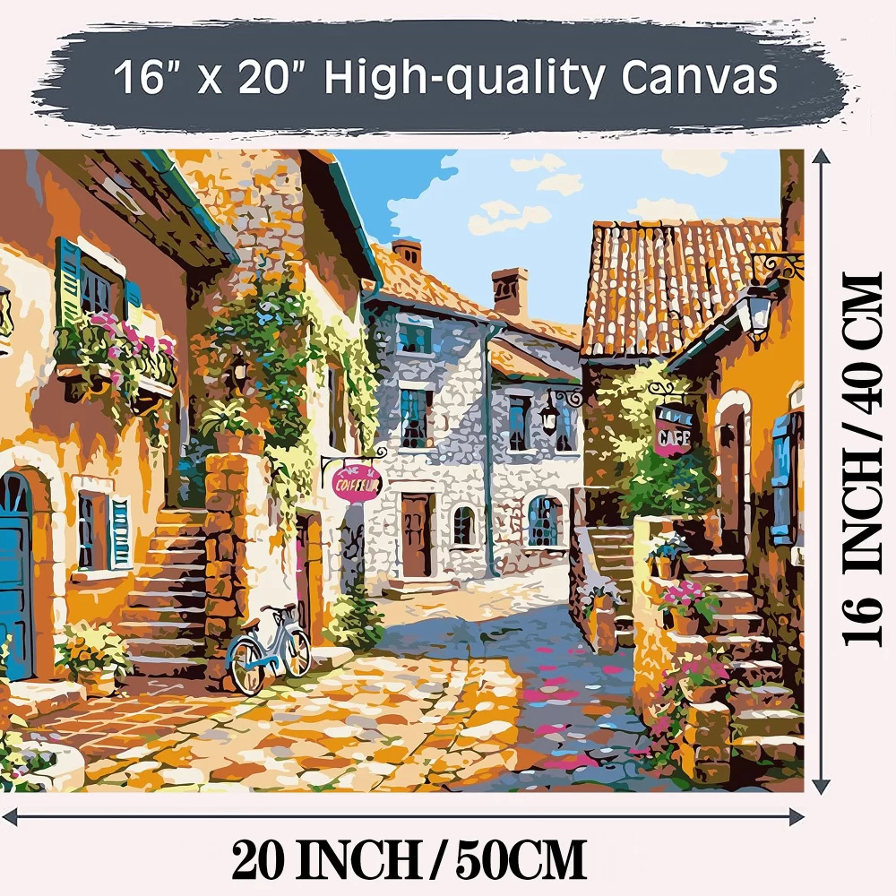 Paint by Numbers Kit for Adults，children，Beginner to Advanced NumberOil Paintin ，Home Decor ，DIY Art Scenery Oil Paintin 40X50CM - Image 2