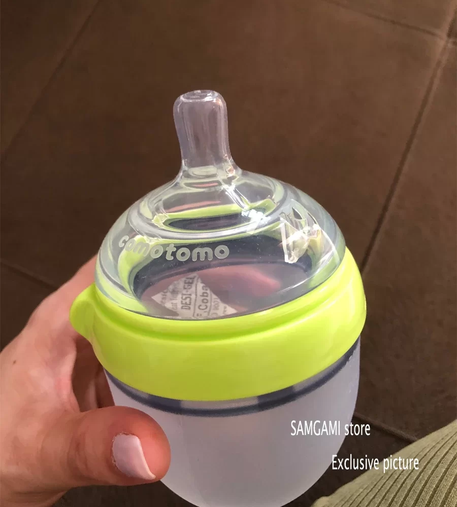 Silicone Baby Bottle Green/Pink 5 oz and 8 oz Baby Bottles 2 Pack BPA free Feeding bottle children kids - Image 6