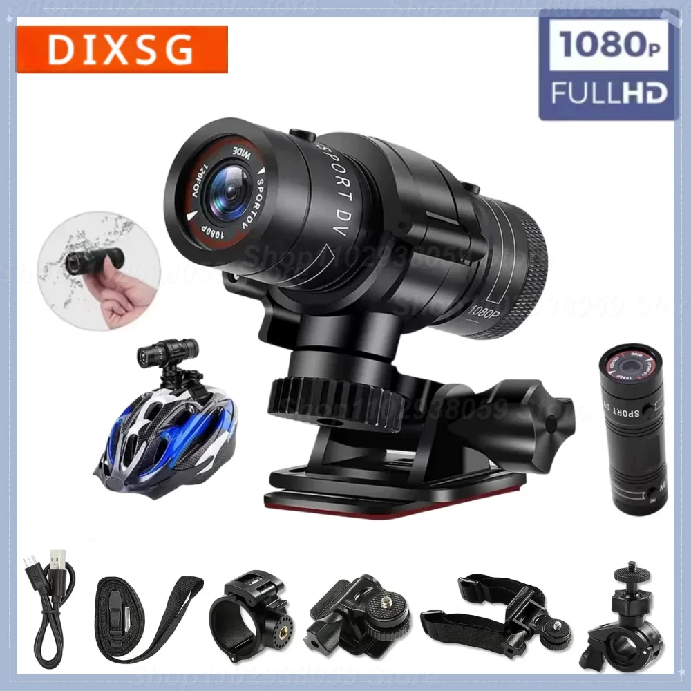 F9 Sport Camera HD 1080P Bike Motorcycle Helmet Camera Outdoor Action DV Video DVR Audio Recorder Dash Cam for Car Bicycle