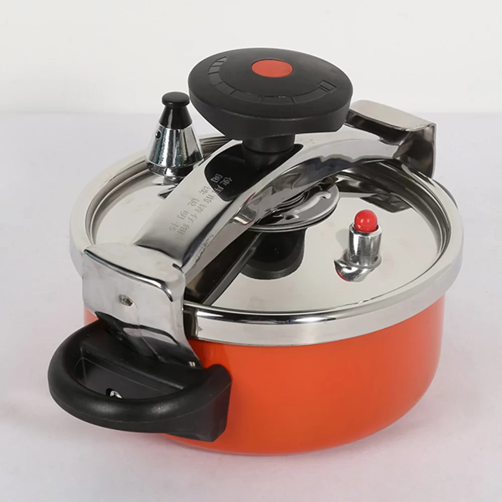 2L Stainless Steel Household Cross Beam Pressure Cooker Soup Dual Purpose Gas Induction Cooking Universal Mini Pressure Cooker - Image 4