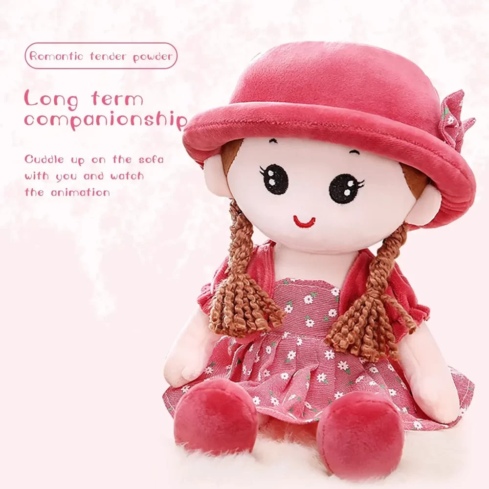 35cm Baby Girl Rag Doll With Removeable Hat Skirt Sweetheart Rag Doll Cozy Cuddle Soft Baby Doll Sleeping Plush Doll For Kids - Image 3