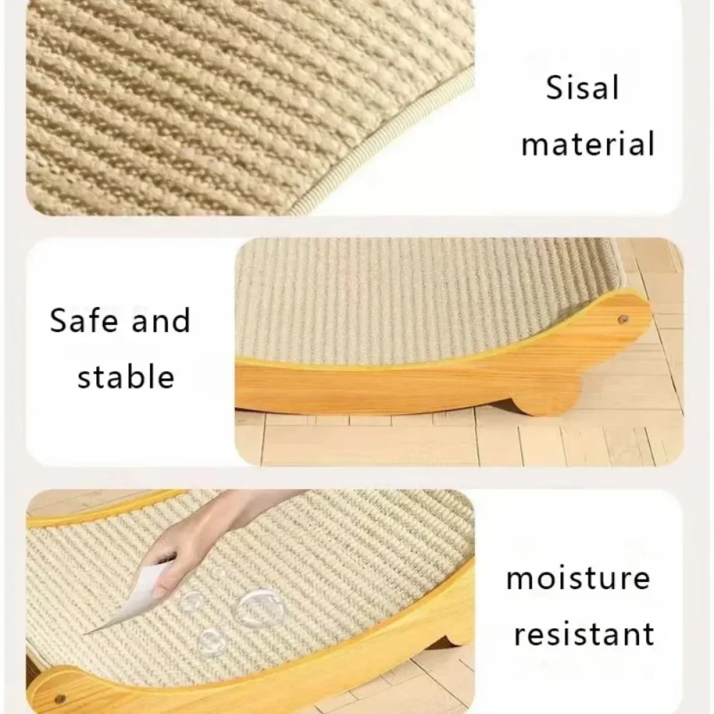 Wooden Cat Scratching Pads Multifuction Cats Sleeping Bed Detachable Wear-resistant Cat Scratch Board Kitten Grinding Cats Toys - Image 5