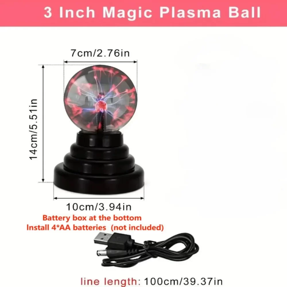 Magic Plasma Ball Desk Lamp Nebula Sphere Lightning Glass Balls Night Light - Image 6