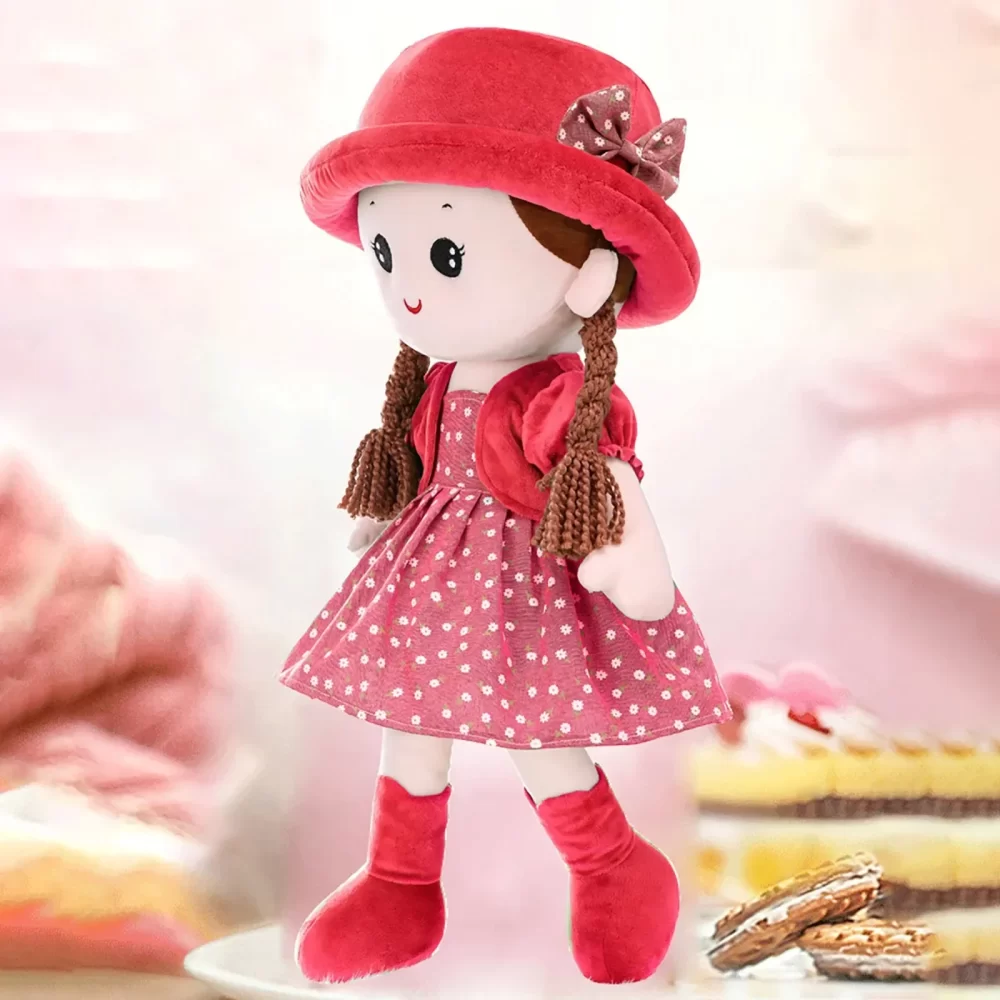 35cm Baby Girl Rag Doll With Removeable Hat Skirt Sweetheart Rag Doll Cozy Cuddle Soft Baby Doll Sleeping Plush Doll For Kids