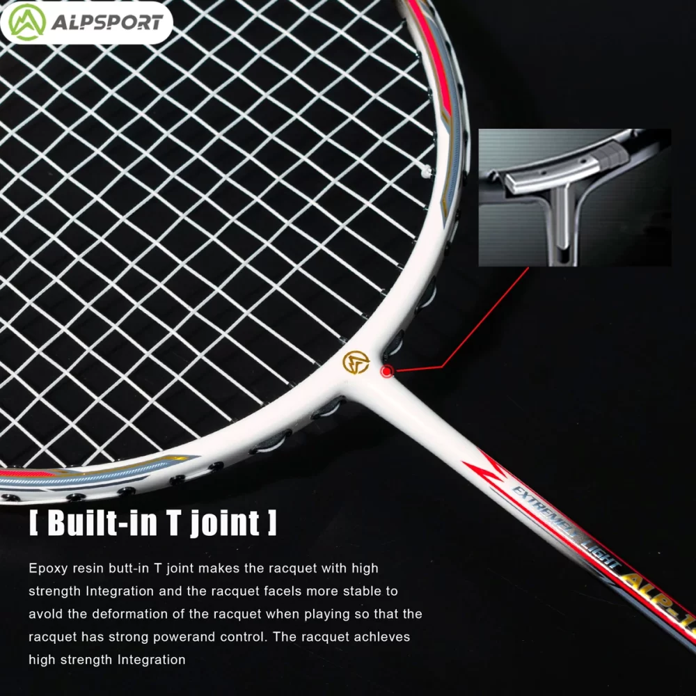 Alpsport AIR 10U Ultralight 52g T800 Badminton Racket Fast rebound Imported max 28lbs Carbon fiber + titanium badminton racket - Image 3