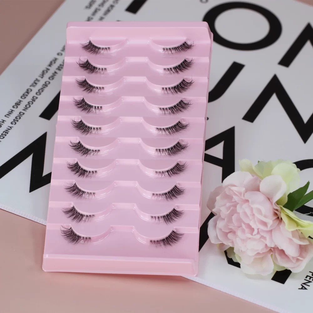 Half eyelashes, natural appearance 10 pairs of thick cat eyelashes 10mm Wispy eyelashes with short false eyelashes 3D04-10F - Image 4