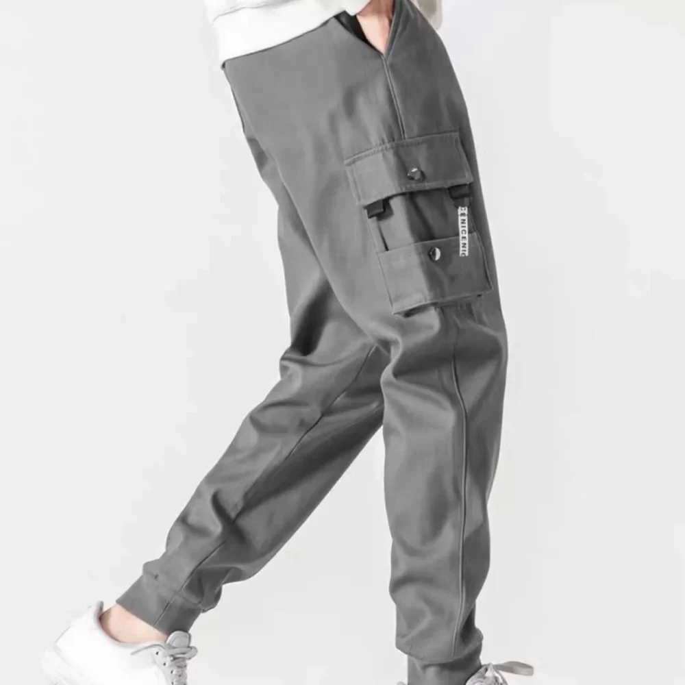 American casual pants loose retro plus size new trendy brand wear-resistant workwear pants casual pants leg binding pants - Image 4