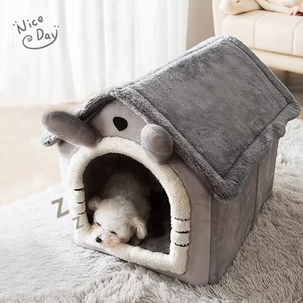 Cat /Dog bed Foldable Pet Sleepping Bed removable and washable cat house kennel for dog house indoor cat nest - Image 4