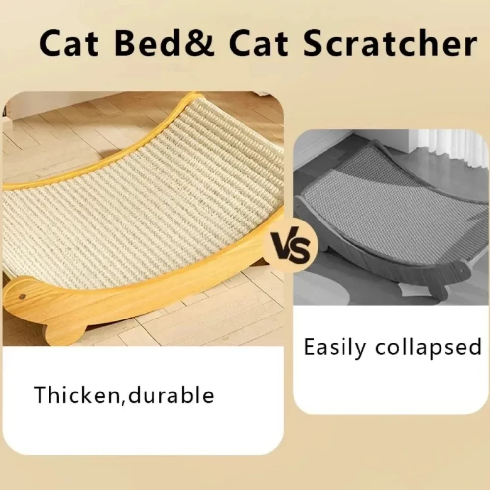 Wooden Cat Scratching Pads Multifuction Cats Sleeping Bed Detachable Wear-resistant Cat Scratch Board Kitten Grinding Cats Toys - Image 4