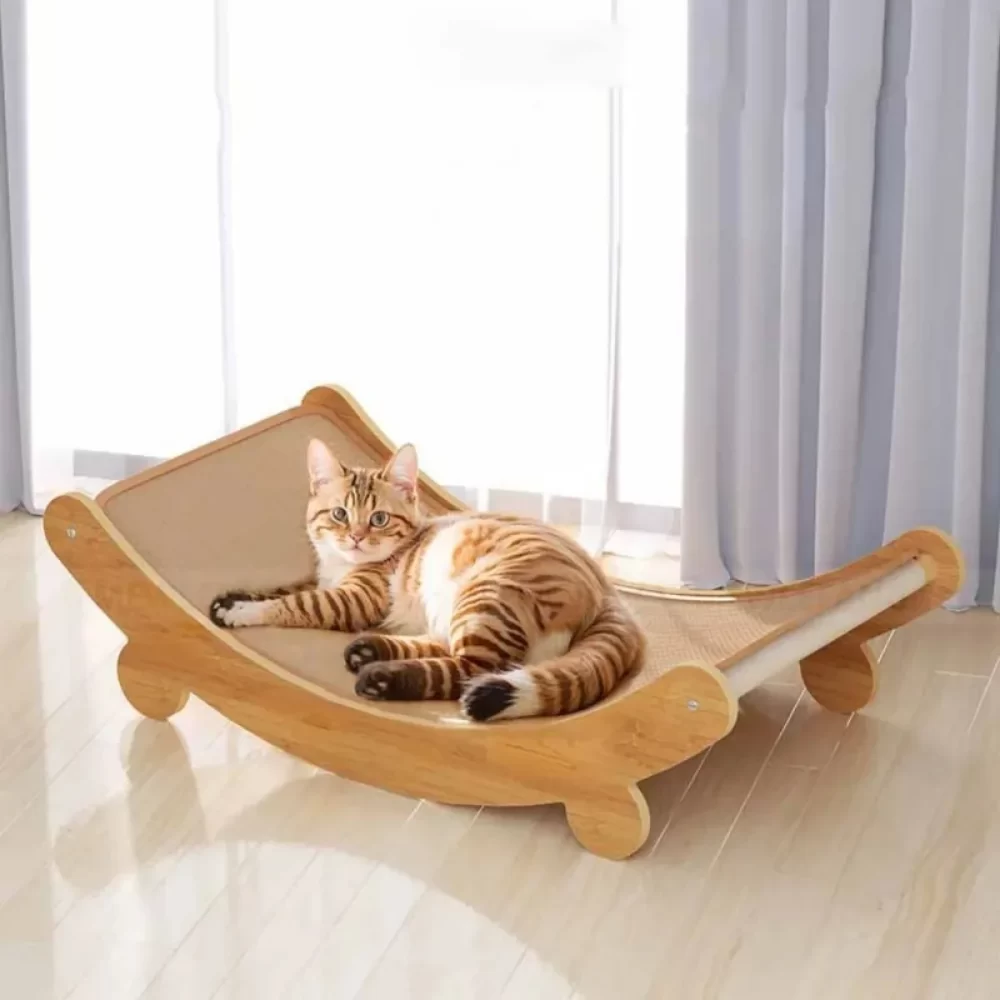 Wooden Cat Scratching Pads Multifuction Cats Sleeping Bed Detachable Wear-resistant Cat Scratch Board Kitten Grinding Cats Toys - Image 2