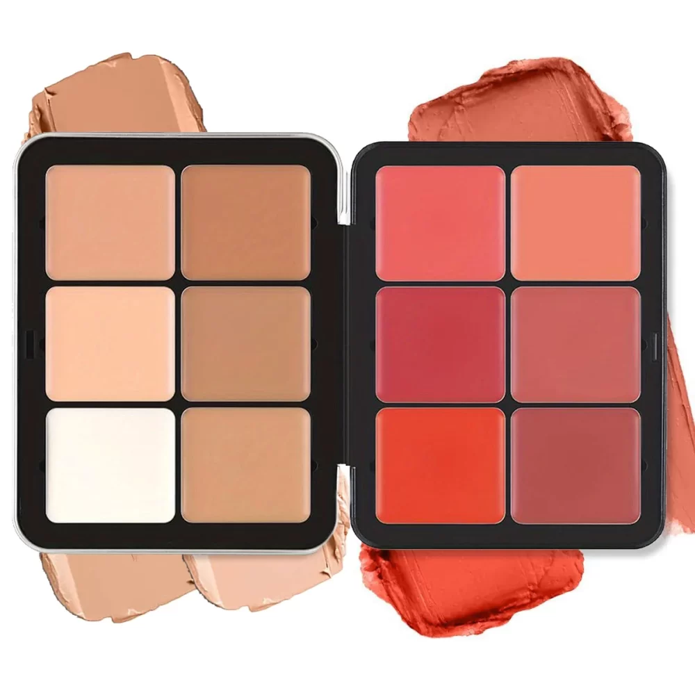 12-color iron box concealer blush cream matte highlight contour makeup all-in-one palette - Image 4