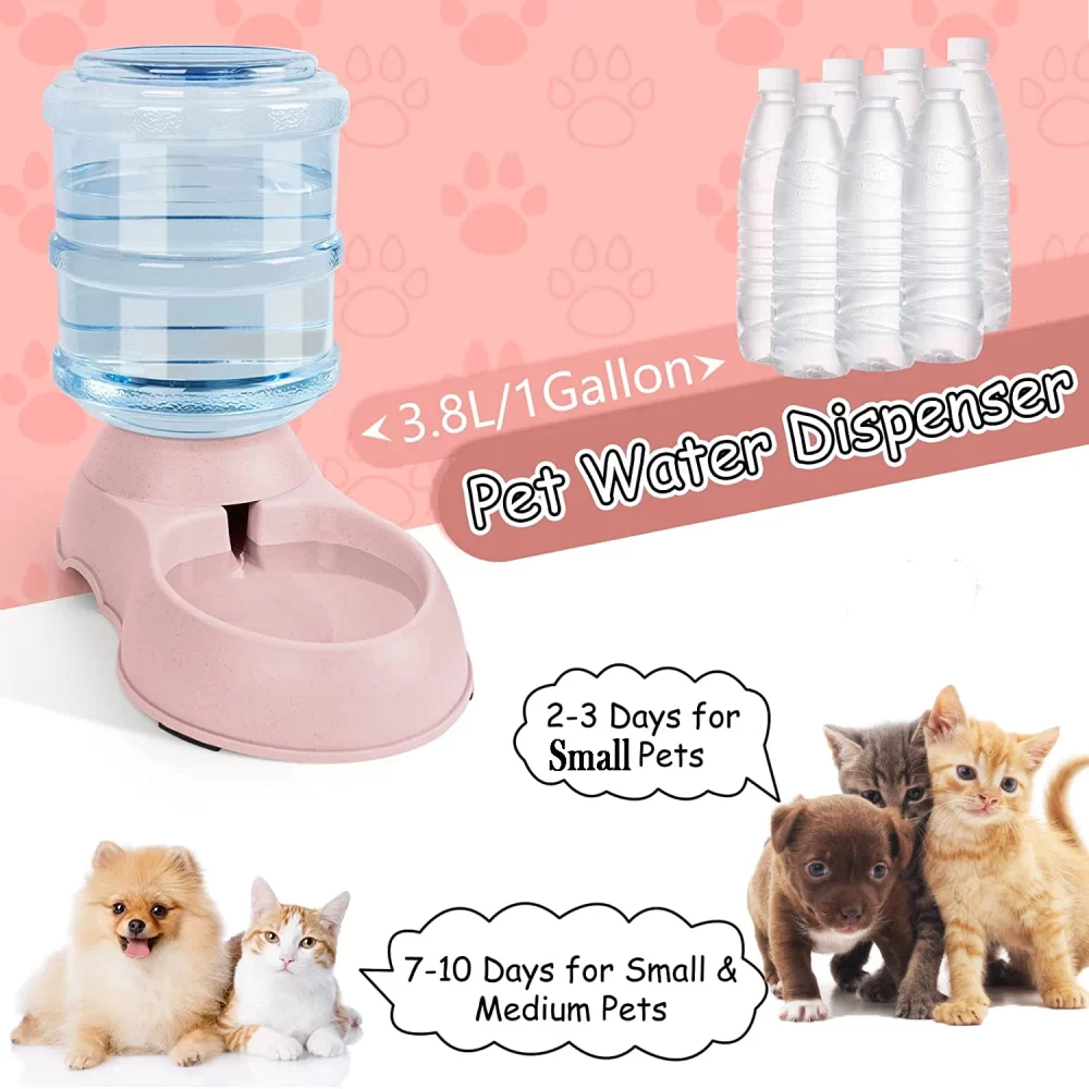 Automatic Water Dispenser Large Capacity Pet Feeder Small Dog Food Bowl Cat Feeder Drinking Bowl Pet Feeding Drinker Water Bowl - Image 4