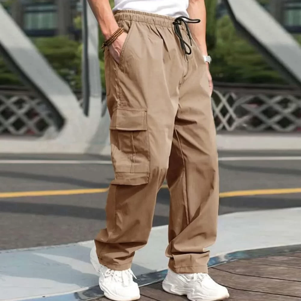 Autumn new multi pocket workwear pants, men's pants, straight tube multifunctional men's casual pants, oversized men's pants - Image 3