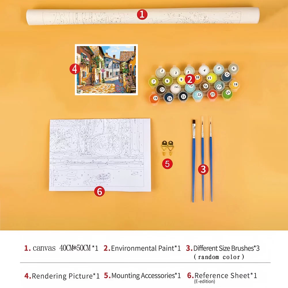 Paint by Numbers Kit for Adults，children，Beginner to Advanced NumberOil Paintin ，Home Decor ，DIY Art Scenery Oil Paintin 40X50CM - Image 3