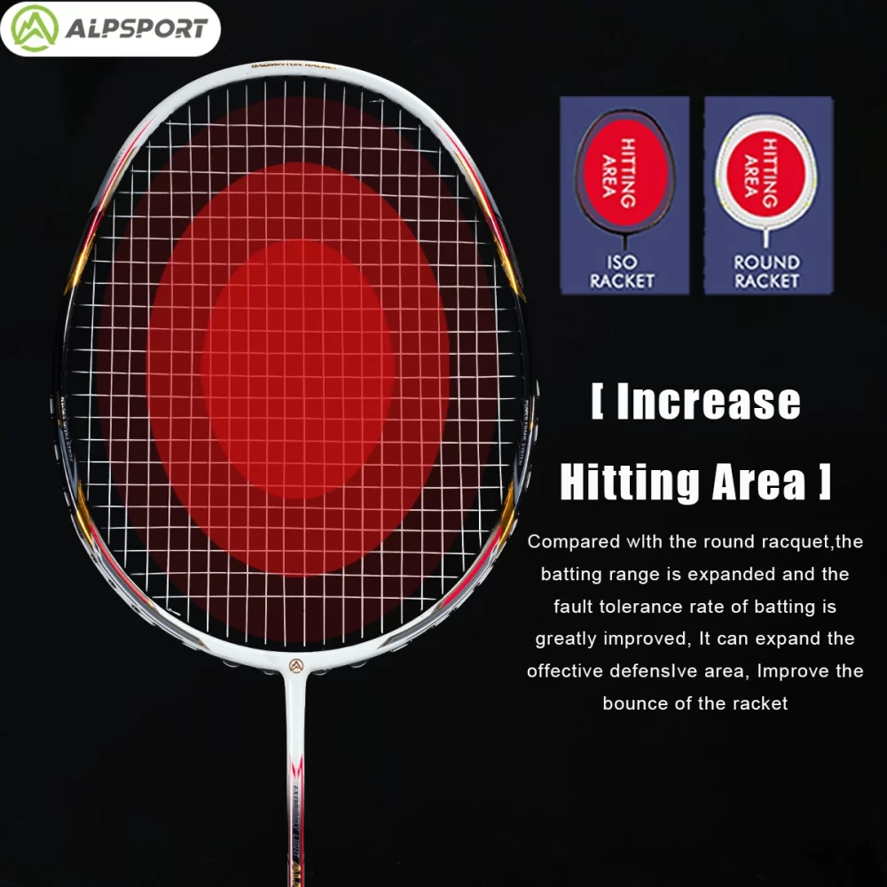 Alpsport AIR 10U Ultralight 52g T800 Badminton Racket Fast rebound Imported max 28lbs Carbon fiber + titanium badminton racket - Image 4