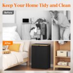Triple Laundry Hamper – 170L, Beige, Removable Liners thumbnail 4